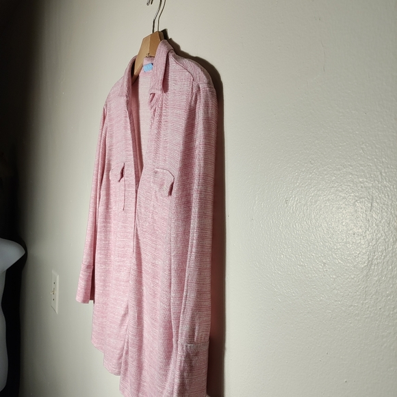 J.McLaughlin Women's Brynn Knit Linen Blend Top, Medium Barbiecore - Picture 3 of 9